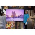 thumbnail image 4 of Startonight Canvas Wall Art Abstract - Purple Winter Sunrise Landscape Painting - Large Artwork Print for Living Room 32" x 48", 4 of 6