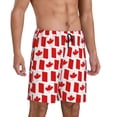 thumbnail image 2 of Wukai Canada Men’s Short Pajama Pants With Pockets Soft Sleep Pj Shorts for Men-Medium, 2 of 6