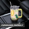 thumbnail image 7 of 40 oz Tumbler Pineapple with Handle Stainless Steel Travel Cup SpillProof Cup Car Cup Holder Friendly for Gym Travel Office, 7 of 7