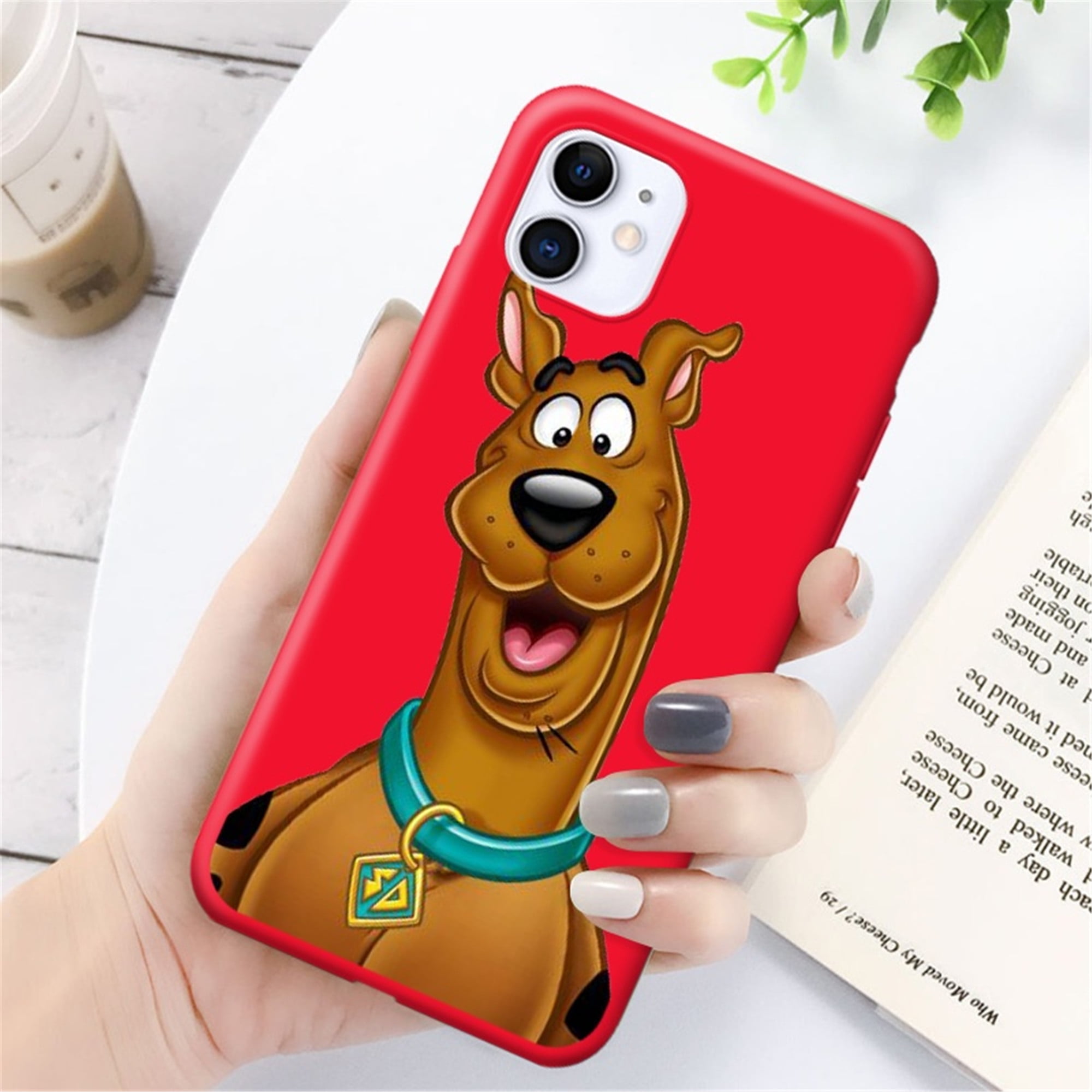 SCOOBY DOO CARTOON CHARACTER ON WHITE PEARL MARBLE 