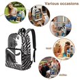 thumbnail image 5 of ZIATUBLES Clear Backpack Heavy Duty 17 Inch, Black Cat Paw Print Print Fabric & PVC Transparent Bookbag With Front & Side Pockets, Sturdy See Through Backpack for School Security, 5 of 7