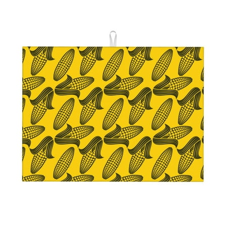

Xecao yellow Corn Patten Drying Mat Dish Drying Mats for Kitchen Counter Super Absorbent Dish Drying Pads 18×24 Inch