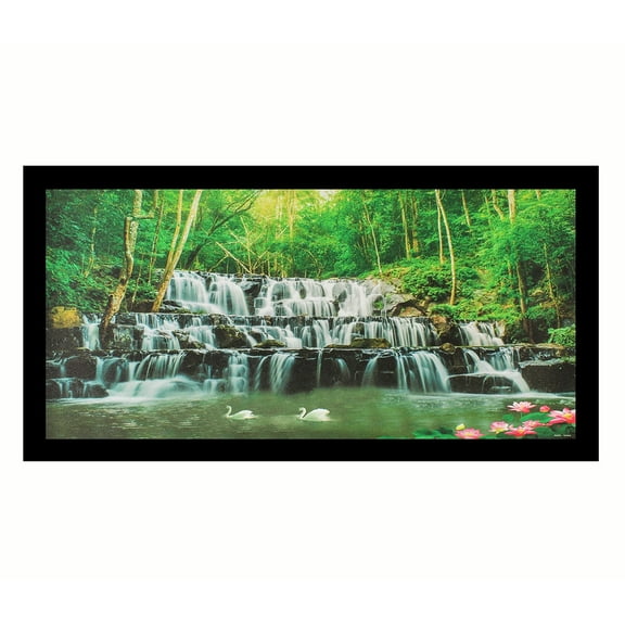 Bm Traders Alluring Vastu Waterfall Wall Sticker Poster Print Without Frame (20 X 40 Inch)