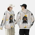 thumbnail image 4 of KLL Teckel Assis dans une Baignoire Imprimé Hommes Femmes UPF 50+ Protection Solaire Veste à Capuche Manches Longues Pêche Randonnée Performance Chemise-3TG, 4 of 7