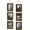 Brown, variant on 4x4 Collage Picture Frames Set of 2, Rustic Wooden Real Glass Vertical Hanging 3 Opening 4 by 4 Photo Frame, Distressed White