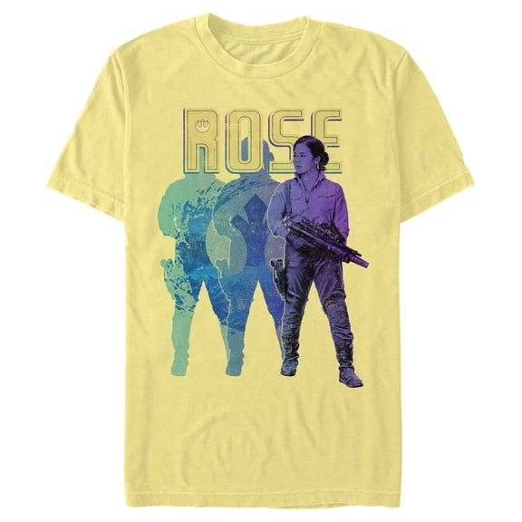 Men's Star Wars: The Rise of Skywalker Rose Silhouette Graphic Tee Banana 3X Large