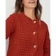 thumbnail image 5 of Cardigan de punto para mujer PRETTYGARDEN en naranja rojo talla S, 5 of 6