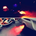 thumbnail image 4 of HAHDAXIA Auto Accessories 63-65mm Inlet Carbon Fiber Color Car Exhaust Muffler Pipe Tip With RED/Blue LED Light Red/Blue Light, 4 of 5
