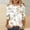 Pink, variant on Qulqfy Graphic Womens Blouse Casual Scoop Neck 3/4 Length Sleeve Loose Fit Dressy Pleat Work Fall Flowy Spring Tops for Women 2026 Trendy White L