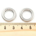 thumbnail image 3 of 10 pc Non-Tarnish 316 Stainless Steel Spring Gate Rings Rings Stainless Steel color 18x3.5mm, 3 of 3