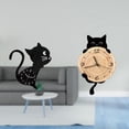 thumbnail image 2 of Reloj de pared,Reloj de pared con diseño de gato para guardería,sala de juegos y interior,Reloj de pared,Reloj de pared decorativo para baño y dormitorio.,Reloj de pared de gato silencioso y, 2 of 8