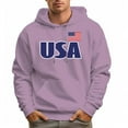 thumbnail image 6 of Men's 100% Cotton USA National Flag Hoodie 330g Thick Pocket Hood, 6 of 16