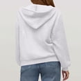 thumbnail image 6 of SuTry Women's Quilted Jacket, Zip Up Hooded Drawstring Long Sleeve Coat, Waffle Textured Relaxed Fit Outerwear, Everyday Casual Versatile Winter Layer, 6 of 7
