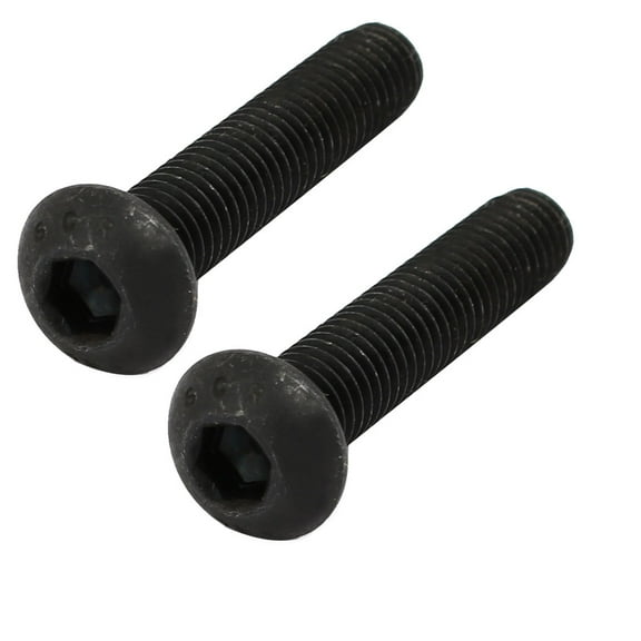 2pcs M8x40mm 10.9 Grade Button Head Hex Socket Left Hand Thread Screw Bolt