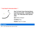thumbnail image 2 of Gear To Cooler Power Steering Return Line Hose Assembly - Compatible with 2010 - 2017 Mercedes-Benz Sprinter 3500 2011 2012 2013 2014 2015 2016, 2 of 2