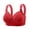 Red, variant on Rvasteizo Womens Ajustable Bras Spaghetti Strap Breathable Push Up Wireless Shaping Thin,XXL