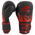 thumbnail image 2 of Par de Guantes de Boxeo Fire Sports PVC Línea Fire One negro rojo, 2 of 4