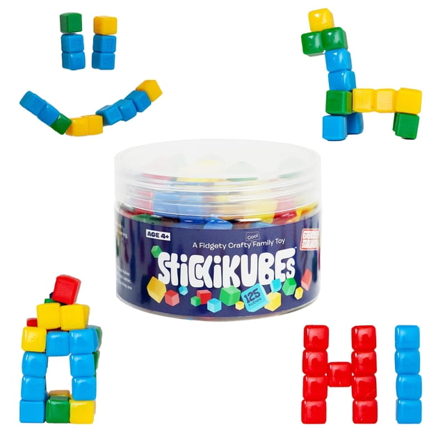 Cubos apilables Komarc Games StickiKubes 125 cubos, 4 colores