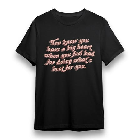 Spiritual Growth & Self - Care Tee. Features "Big Heart & Self - Care Text" Design. Ideal for Mindfulness Seekers & Self - Reflection Fans.
