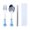 Blue, variant on AFACUHX CatPaw Spoon Fork and Chopsticks Set for Adults Cute Print Tableware Set with Storage Box Food-Grade Meterial Dishwasher Safe (1 Set)