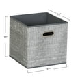 thumbnail image 2 of Household Essentials 6 ct Open Fabric Cube Storage Bins, Gray, 2 of 5