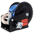 thumbnail image 4 of S-HOME 1200LBS Hand Winch, 19.6FT Steel Cable, 4:1 Gear Ratio, Two-Way Ratchet for Trailer, Boat, ATV Towing, 4 of 11
