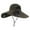 Army Green, variant on Solar Powered Fan Cooling Mist Dual Fans Wide Brim Water-Resistant Bucket Unisex Hat for Outdoor Work Camping Hiking, Black
