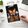 thumbnail image 4 of Acrylic Writing Board Gold 12.5*9 Inch Clipboards Transparent Acrylic Material Suitable For Office Classroom Teachers Fashion Bloggers Stationery Enthusiasts Orange Butterfly, 4 of 9