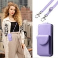 thumbnail image 5 of TECH CIRCLE For iPhone 13 Wallet Case with Card Holder,PU Leather Flip Kickstand Magnetic Clasp Durable Shockproof Protective Phone Case for Apple iPhone 13 6.1" 2021,Purple, 5 of 5