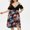 Blue, variant on Dresses for Women 2023 Plus Size Summer Casual Midi Clearance Dresses For Women 2023 Women Plus Size V-Neck Floral Print Short Sleeve Boho Dress Party Dress