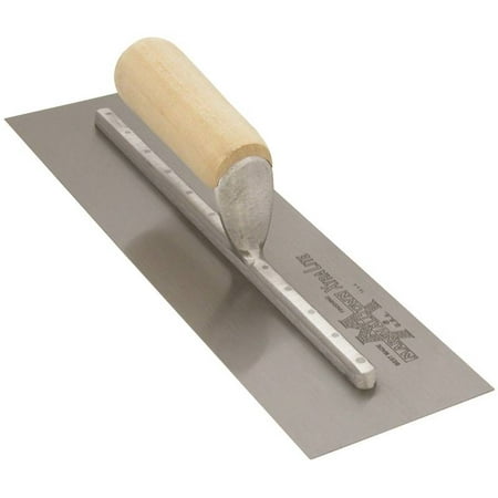 Marshalltown MX64 Finishing Trowel Tempered Blade Straight Handle Spring Steel Blade