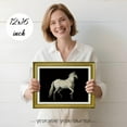 thumbnail image 3 of VIOLABBEY Wall Art Gold Framed Canvas, Vintage Horse Decor for Living Room, Bedroom, Office, Black White Equine Prints Gift, 12x16in, 3 of 6