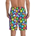 thumbnail image 3 of Easygdp Colorful Easter Eggs1 Men's Short Pajama Pants, Sleep Shorts, Household Pants, Casual Pants with Pockets - Medium, 3 of 9