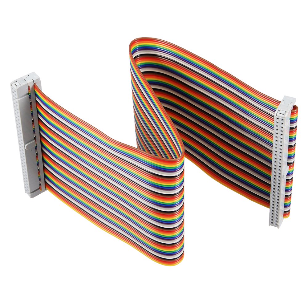 IDC 64 Pins Wire Flat Multicolored Flexible Rainbow Ribbon Jumper Cable