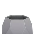 thumbnail image 2 of 7.75" Crystal Gray Geometric Glass Vase, 2 of 2