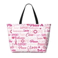 thumbnail image 2 of Gaeub Breast Cancer Pink Ribbons Awareness (2) Beach Travel Bag, Multi-Pocket Beach Bag, Summer Vacation Bag, Beach Essentials Tote, 2 of 7