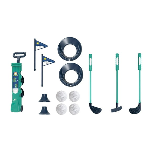 Caddie Kids Golf Set Children Exercise Sports Toy Education Kids Mini Golf Clubs Green