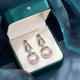 thumbnail image 2 of Pendientes de Mujer con Forma de Lazo y Multifuncionales, Brillantes y Colgantes Tipo Huggie., 2 of 7