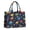 Dinosaur and Palm Navy Pattern-1, variant on Dinosaur and Palm Pink Pattern Tote Bag, Shopping Handbag with Interior Pockets & Top Handle, Smooth Zipper Gifts for Women Men,15.7 X 5.1 X 13 Inches