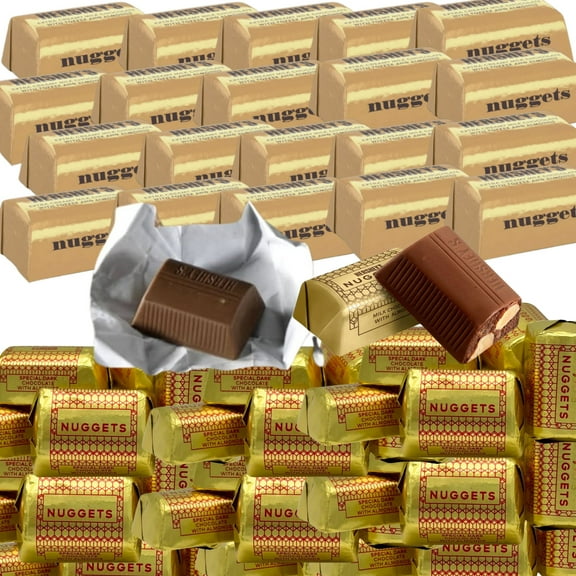 Hershey's Assorted Chocolate Nuggets, 2 Lbs., Bulk, with Milk Chocolate, Toffee and Almonds and Chocolate with Almonds Candy