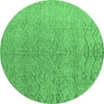 thumbnail image 1 of Ahgly Company Indoor Round Abstract Emerald Green Modern Area Rugs, 5' Round, 1 of 4