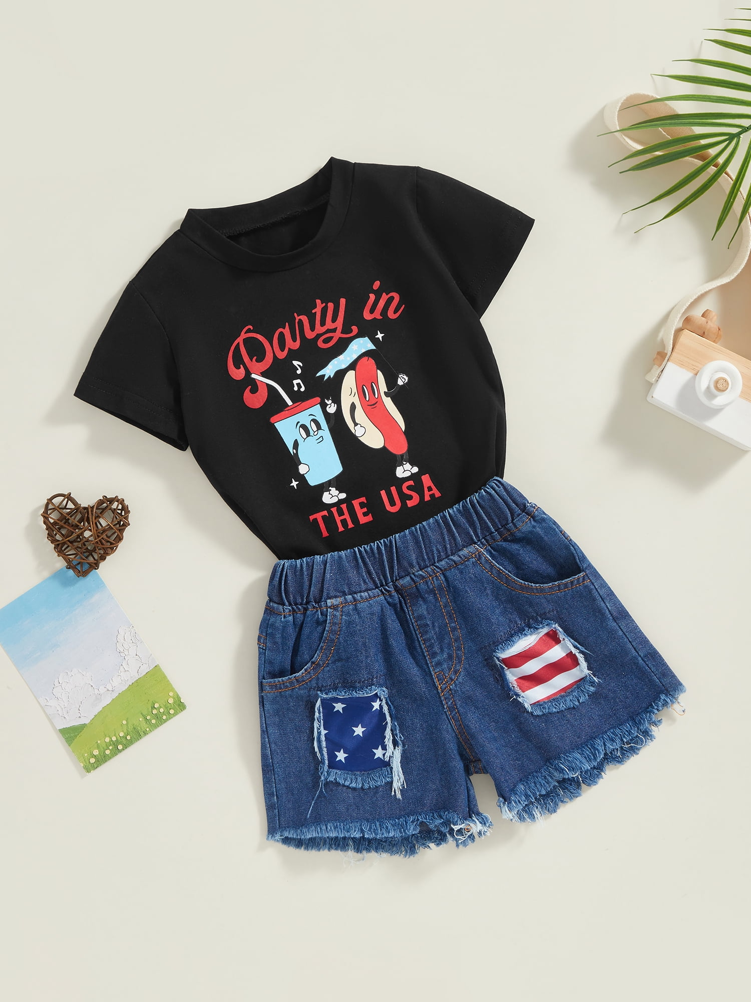 3pcs Baby Boy 95% Cotton Short-sleeve Tee with All Over Bear and Stripe Print Shorts Set