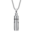 thumbnail image 1 of Stainless Steel Openable Container Tube Urn Pendant Necklace, 1 of 8