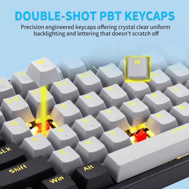 E-YOOSO Z-87 Mechanical Computer Gaming Keyboard, 87 Key LED