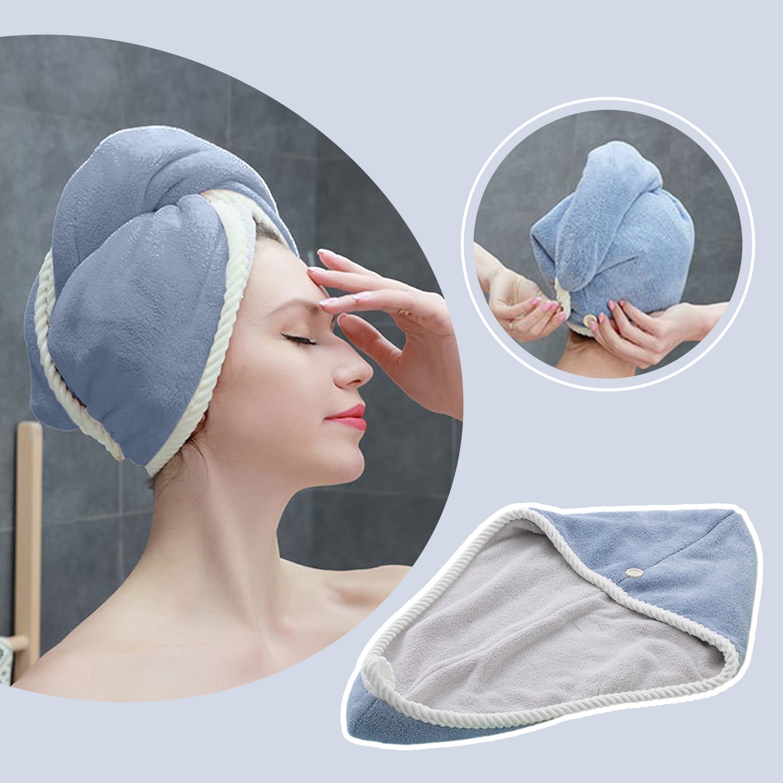 Teocary Hair Towel Hair Turbans For Wet Hair Drying Hair Wrap Towels For Curly Hair Women Hair Towel Wrap Quick Dry Hair Towels For Women LongCurly Thick Hair up to 60 off