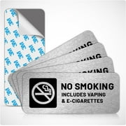 OLANZU No Smoking Signs For Business - 3M Strong Adhesive - Pack of 4 No Smoking Vaping,No Smoking Sign with Double Sided Foam Tape, Signs for Offices, Restaurant, Indoor and Outdoor