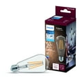 thumbnail image 2 of Philips LED 60W ST19 Candle Vintage Light Bulb, Clear Daylight, Dimmable, E26 Medium Base (1-Pack), 2 of 5