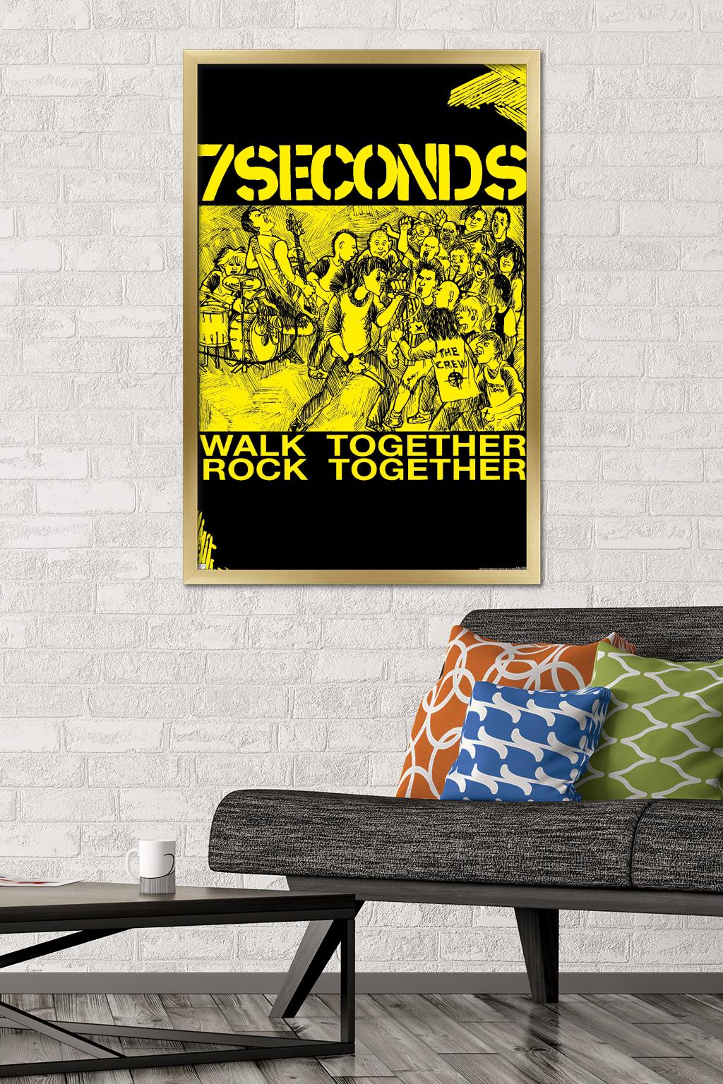 7 Seconds - Together Wall Poster, 22.375" x 34", Framed