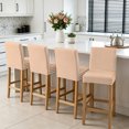 thumbnail image 3 of Thin Orange Striped Bar Stool Covers - Stretch Dining Chair Covers Set of 4, Farmhouse Modern Stripes Bar Chair Cover Removable Counter Stool Pub Chairs Slipcovers Protectors for Kitchen/Cafe, 3 of 9