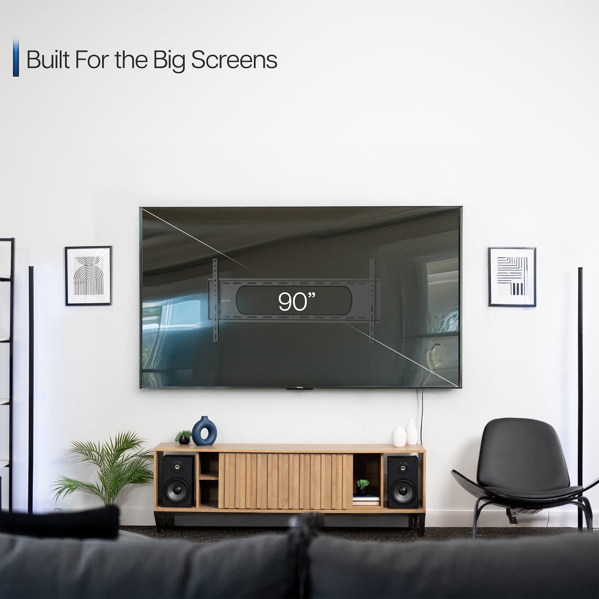 VIVO Ultra Heavy Duty TV Wall Mount for Screens up to 90" Curved and Flat Panel